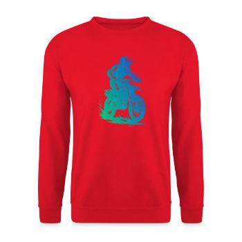 Motif clair de motocross pour chaque jour - Sweat-shirt Unisexe - rouge - Devant - Alina (178cm) & Michal (187cm)