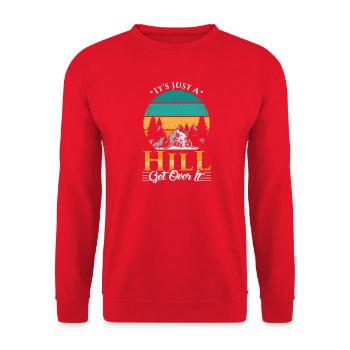 BMX Fahrrad Spruch bmx biker - Unisex Pullover - Rot - Vorne - Alina (178cm) & Michal (187cm)