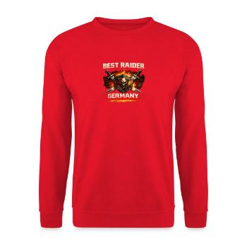Bester Raider Deutschland - Unisex Pullover - Rot - Vorne - Alina (178cm) & Michal (187cm)