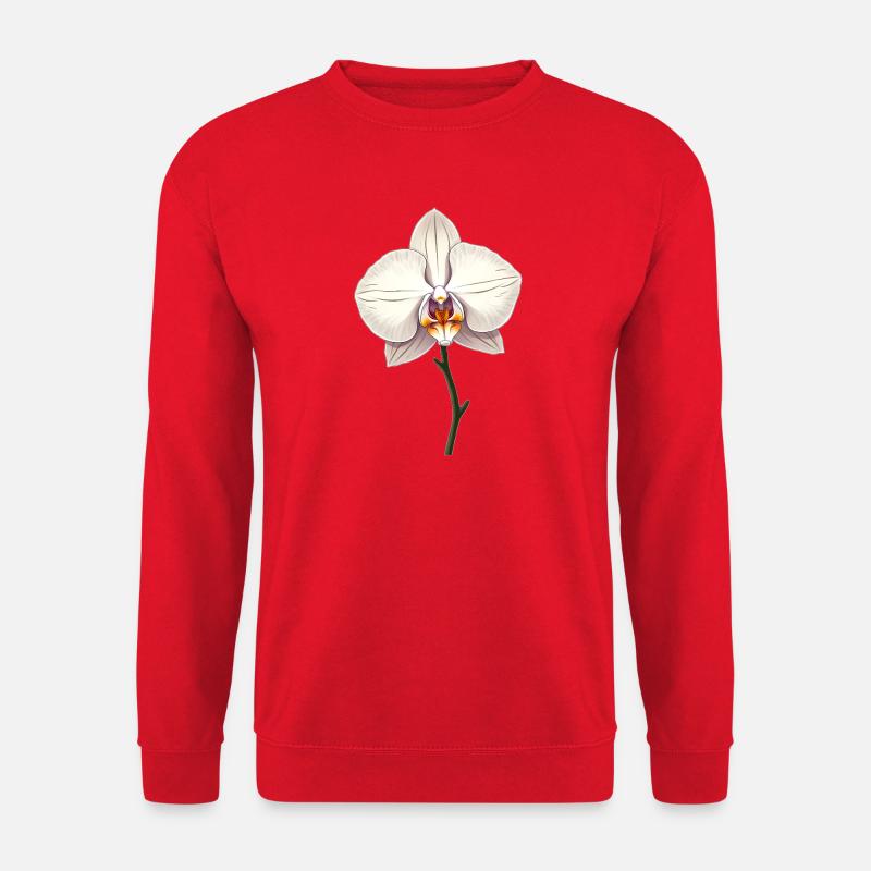 Weisse Orchidee - Unisex Pullover - Rot