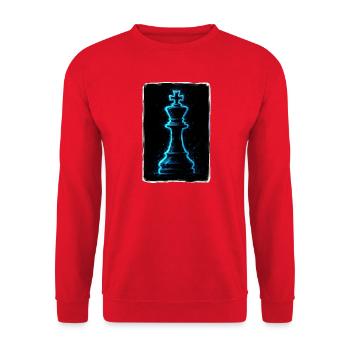 Electric King: The Grandmaster's Setup - Unisex Sweatshirt - red - Front - Alina (178cm) & Michal (187cm)