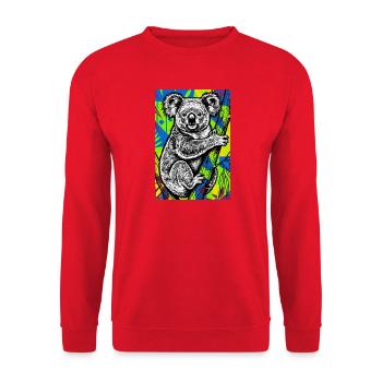 Koala - Unisex Pullover - Rot - Vorne - Alina (178cm) & Michal (187cm)