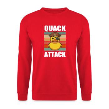 Attaque du Canard Pirate : Coin - Sweat-shirt Unisexe - rouge - Devant - Alina (178cm) & Michal (187cm)