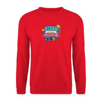ATSEM en Mode Vacances Cadeau - Sweat-shirt Unisexe - rouge - Devant - Alina (178cm) & Michal (187cm)