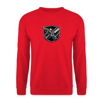Soudeur Sparks Metal Industry Work Pride - Sweat-shirt Unisexe - rouge - Devant - Alina (178cm) & Michal (187cm)