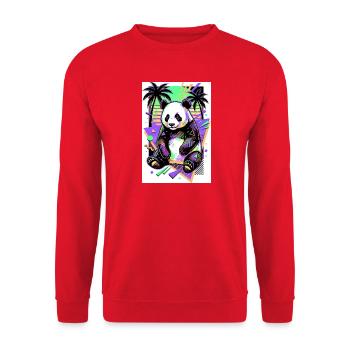 panda - Sweat-shirt Unisexe - rouge - Devant - Alina (178cm) & Michal (187cm)