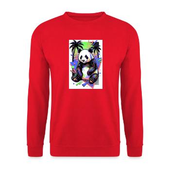 panda - Sweat-shirt Unisexe - rouge - Devant - Alina (178cm) & Michal (187cm)