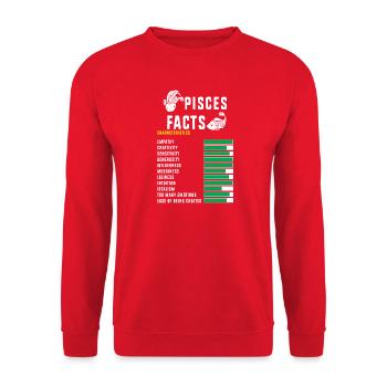 Sternzeichen Fische - Unisex Pullover - Rot - Vorne - Alina (178cm) & Michal (187cm)