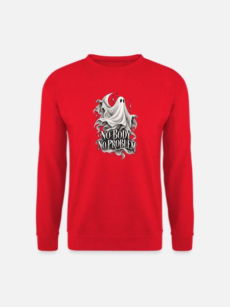 No Body No Problem Geistdesign - Unisex Pullover - Rot
