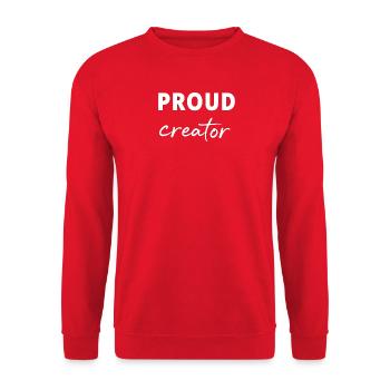 L'art de créer : affichez votre fierté au quotidi - Sweat-shirt Unisexe - rouge - Devant - Alina (178cm) & Michal (187cm)