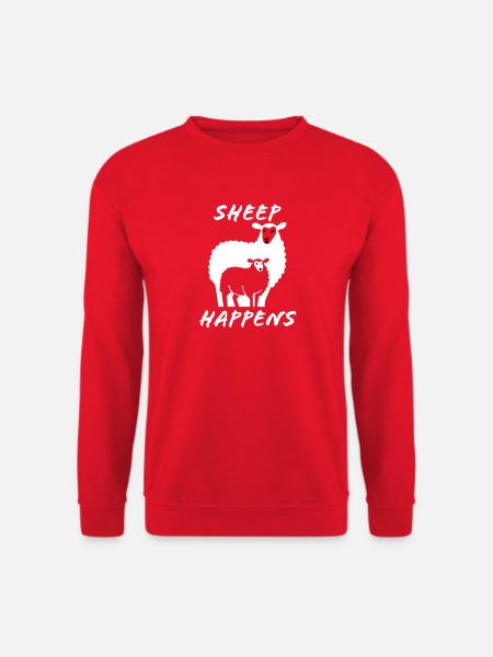 Sheep Happens - Unisex Sweatshirt - red
