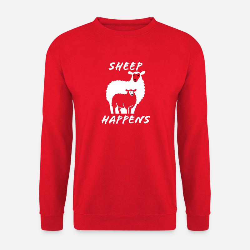 Sheep Happens - Unisex Sweatshirt - red