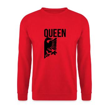 Queen albo - Unisex Pullover - Rot - Vorne - Alina (178cm) & Michal (187cm)