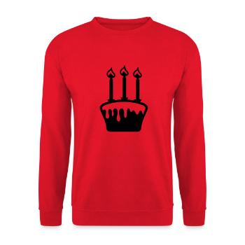 birthday_cake_1__f1 - Sweat-shirt Unisexe - rouge - Devant - Alina (178cm) & Michal (187cm)