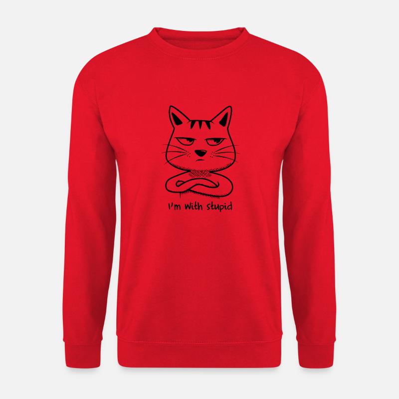 Ich bin mit dumm - Unisex Pullover - Rot