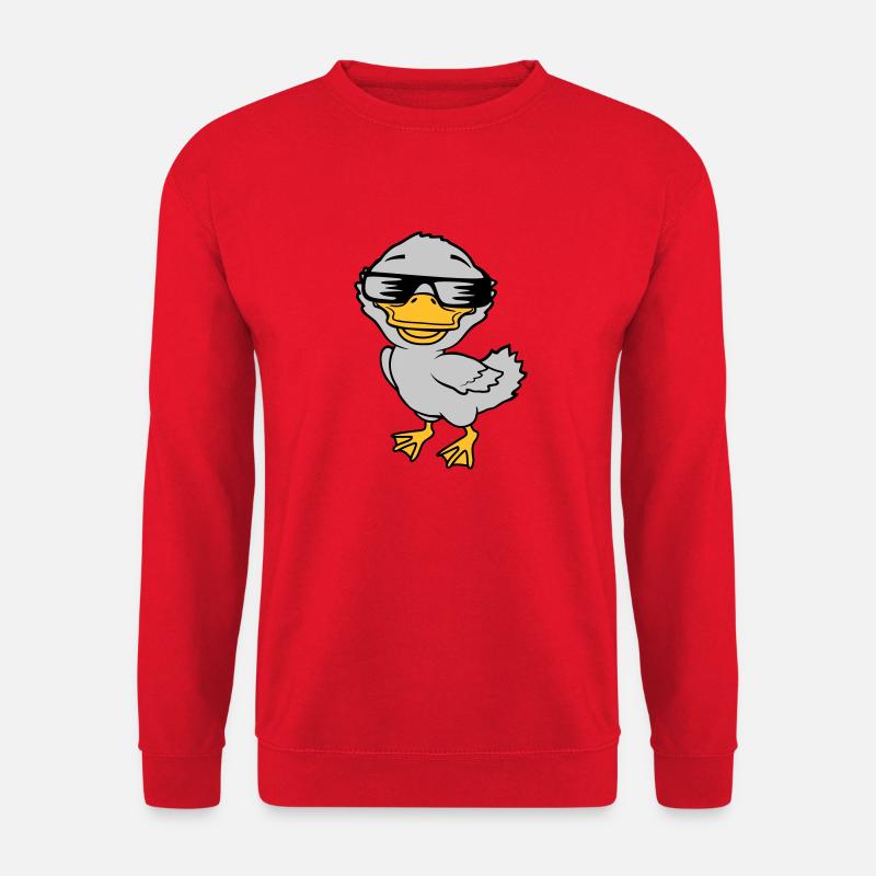 Cool Sunglasses Ducklings Comic - Unisex Sweatshirt - red