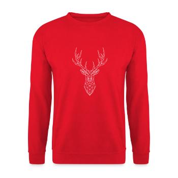 Cerf - Sweat-shirt Unisexe - rouge - Devant - Alina (178cm) & Michal (187cm)
