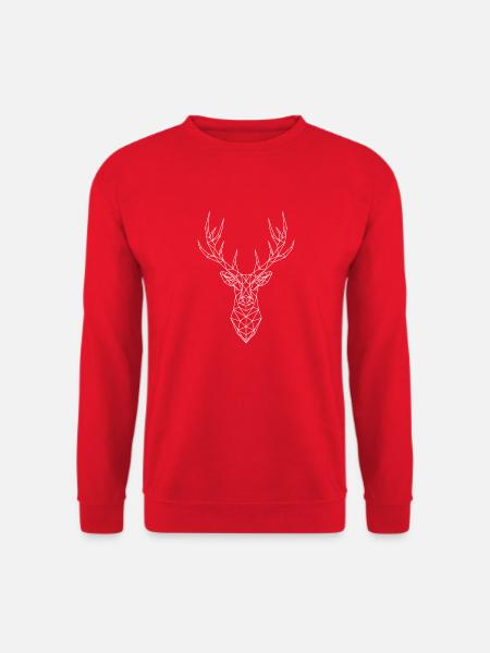Hirsch - Unisex Pullover - Rot