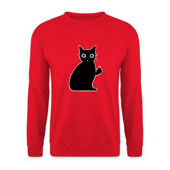 Katzenficken - Unisex Pullover - Rot - Vorne - Alina (178cm) & Michal (187cm)