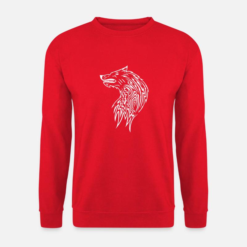 Wolf Tribal - Unisex Sweatshirt - red