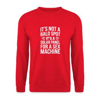 Es ist keine kahle Stelle, es ist eine Solarmaschine für Sex - Unisex Pullover - Rot - Vorne - Alina (178cm) & Michal (187cm)