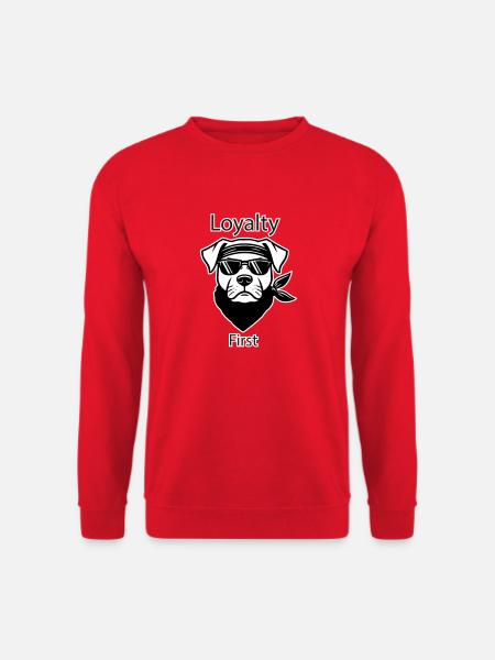 Gangster Dog - Loyalty First Design - Unisex Sweatshirt - red