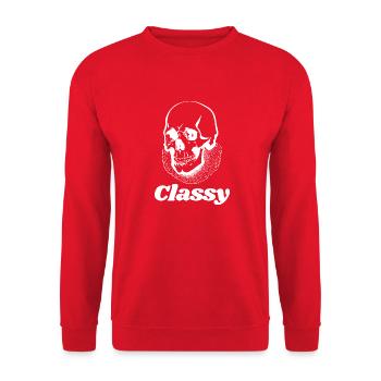 Classy Skull - Unisex Sweatshirt - red - Front - Alina (178cm) & Michal (187cm)