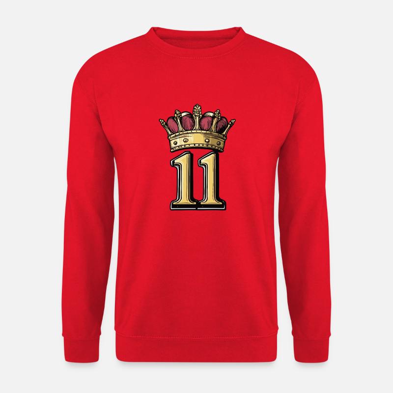 11 Zahl Krone - Unisex Pullover - Rot
