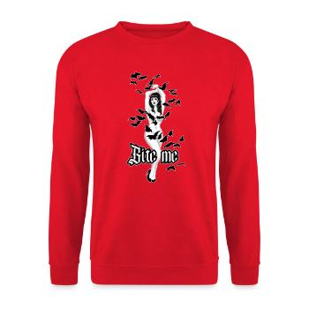 Me Vampires Bats - Sweat-shirt Unisexe - rouge - Devant - Alina (178cm) & Michal (187cm)