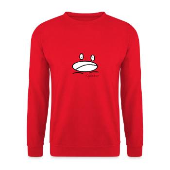 Frogmini © Chyropterum Innoxius - Unisex Sweatshirt - red - Front - Alina (178cm) & Michal (187cm)