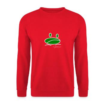 Frogmini - Ranunculus Oophagus - Unisex Sweatshirt - red - Front - Alina (178cm) & Michal (187cm)