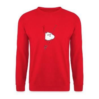 Woolly Beastie fully fed © Chyropterum Innoxius - Unisex Sweatshirt - red - Front - Alina (178cm) & Michal (187cm)