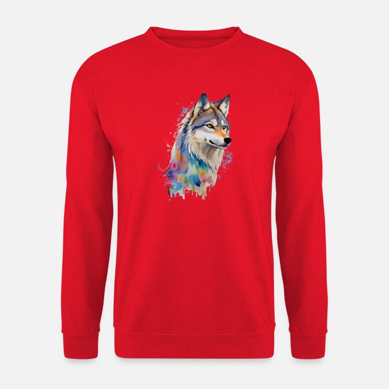 Wolf - Unisex Sweatshirt - red