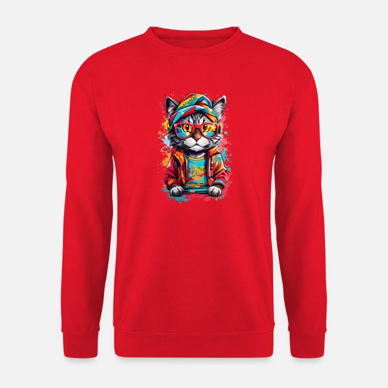 Cool cat - Unisex Sweatshirt - red