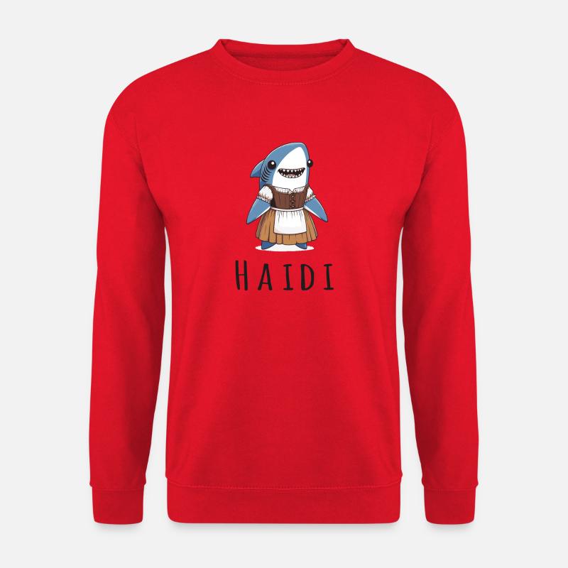 Haidi Heidi Heidelinde Name Hai Wortspiel - Unisex Pullover - Rot