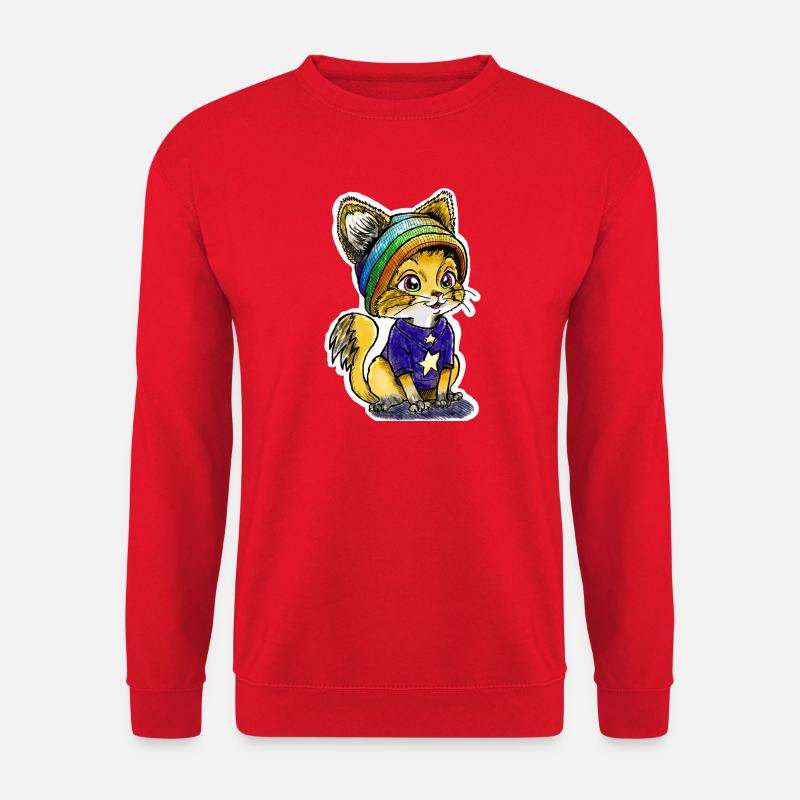 Rainbow Kitten - Unisex Sweatshirt - red