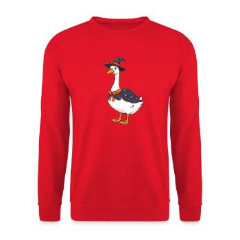 Goose - Unisex Sweatshirt - red - Front - Alina (178cm) & Michal (187cm)