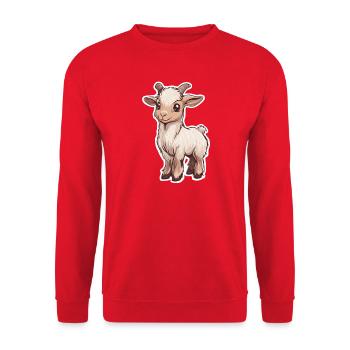 Chèvre - Sweat-shirt Unisexe - rouge - Devant - Alina (178cm) & Michal (187cm)