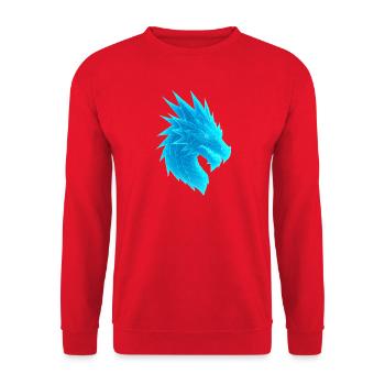 Elektrischer Drachenkopf - Unisex Pullover - Rot - Vorne - Alina (178cm) & Michal (187cm)
