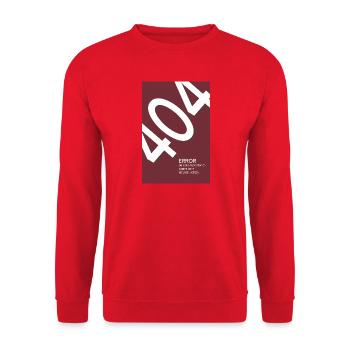 Error 404 Motivation Not Found - Unisex Sweatshirt - red - Front - Alina (178cm) & Michal (187cm)