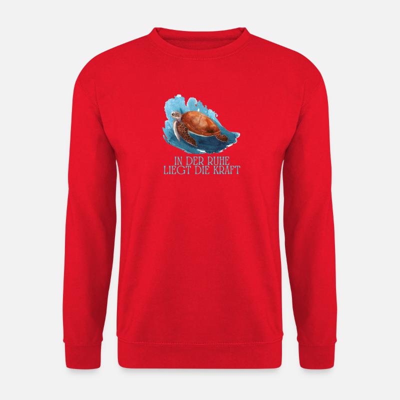 In der Ruhe liegt die Kraft Schildkröte - Unisex Pullover - Rot