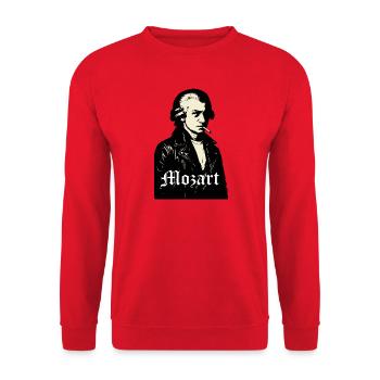 Mozart Noir Rebell Komponist - Unisex Pullover - Rot - Vorne - Alina (178cm) & Michal (187cm)
