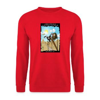 Les vautours - Sweat-shirt Unisexe - rouge - Devant - Alina (178cm) & Michal (187cm)