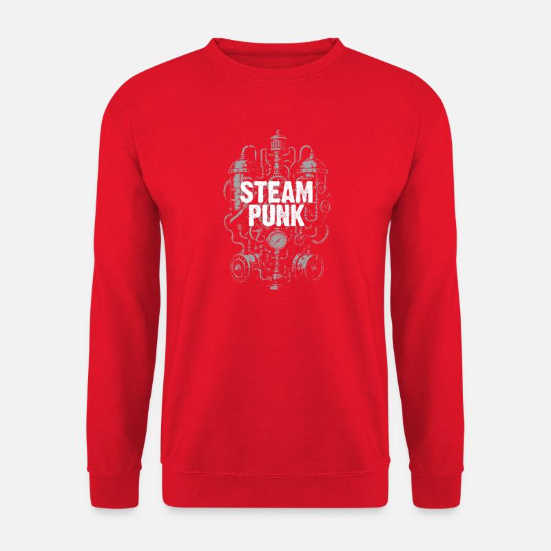 Steampunk Gearpunk Kesselkunst - Unisex Pullover - Rot