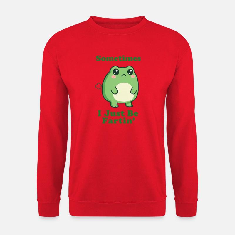 Manchmal bin ich einfach nur Furzfrosch - Unisex Pullover - Rot