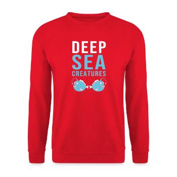 Frogfish - Unisex Sweatshirt - red - Front - Alina (178cm) & Michal (187cm)