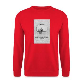 Missed Shots Still Count as Tries - Unisex Sweatshirt - red - Front - Alina (178cm) & Michal (187cm)