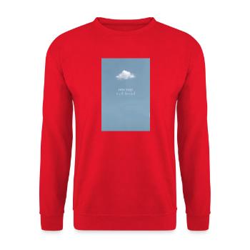 Ein Schritt bleibt Vorwärts - Unisex Pullover - Rot - Vorne - Alina (178cm) & Michal (187cm)