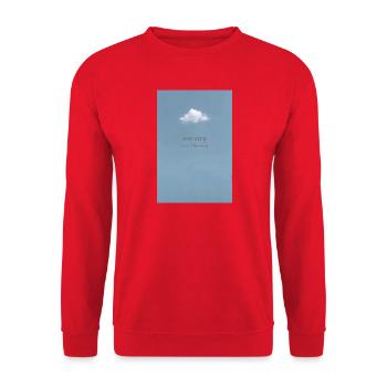 Un pas reste en avant – affiche minimale - Sweat-shirt Unisexe - rouge - Devant - Alina (178cm) & Michal (187cm)