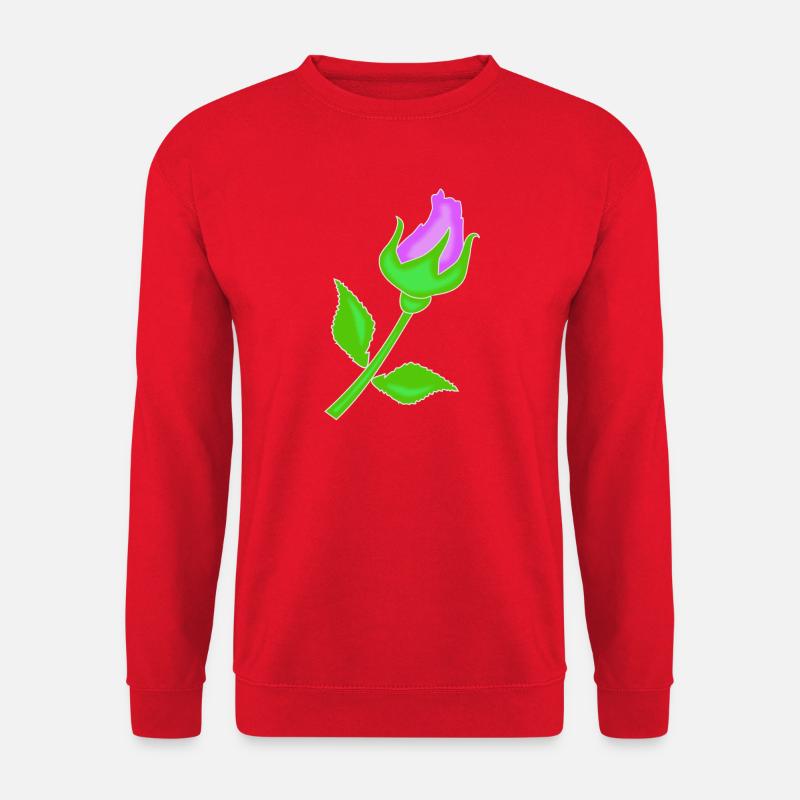 Rose dans une teinte violette - Sweat-shirt Unisexe - rouge